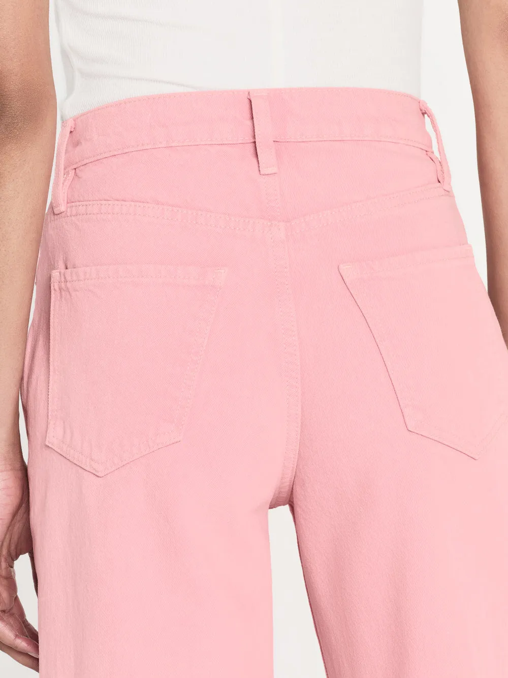 Le Jane Wide Crop -- Washed Dusty Pink