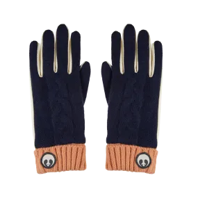 Leia Faux Leather & Knit Gloves