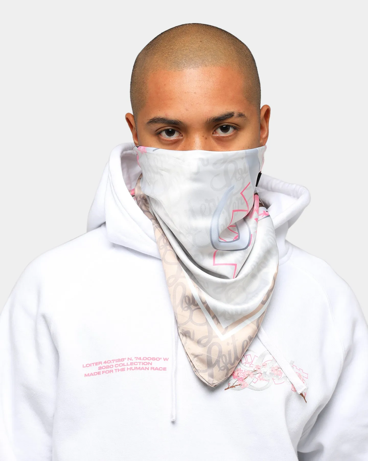 Loiter NYC Blossom Scarf Stone/Pink