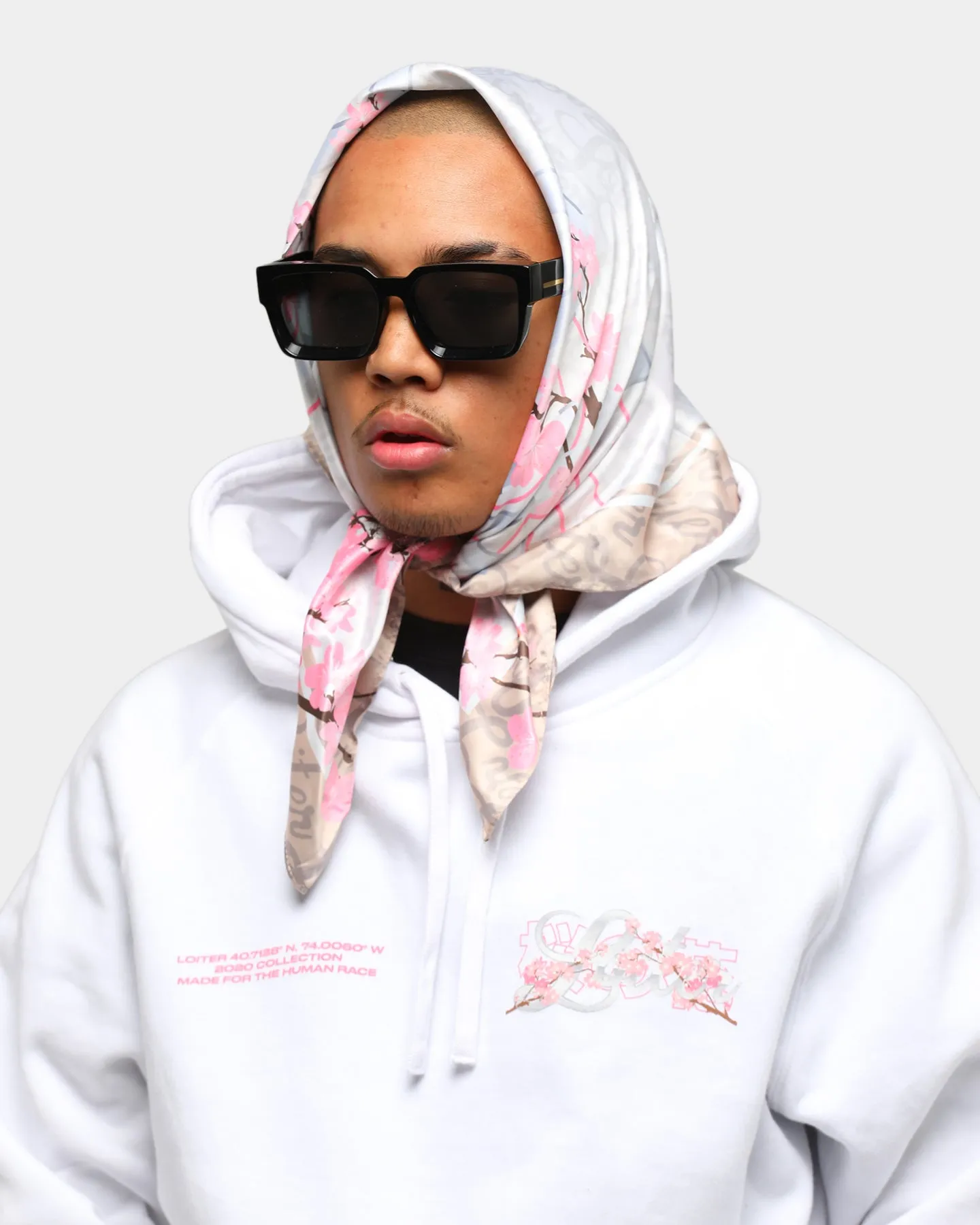 Loiter NYC Blossom Scarf Stone/Pink