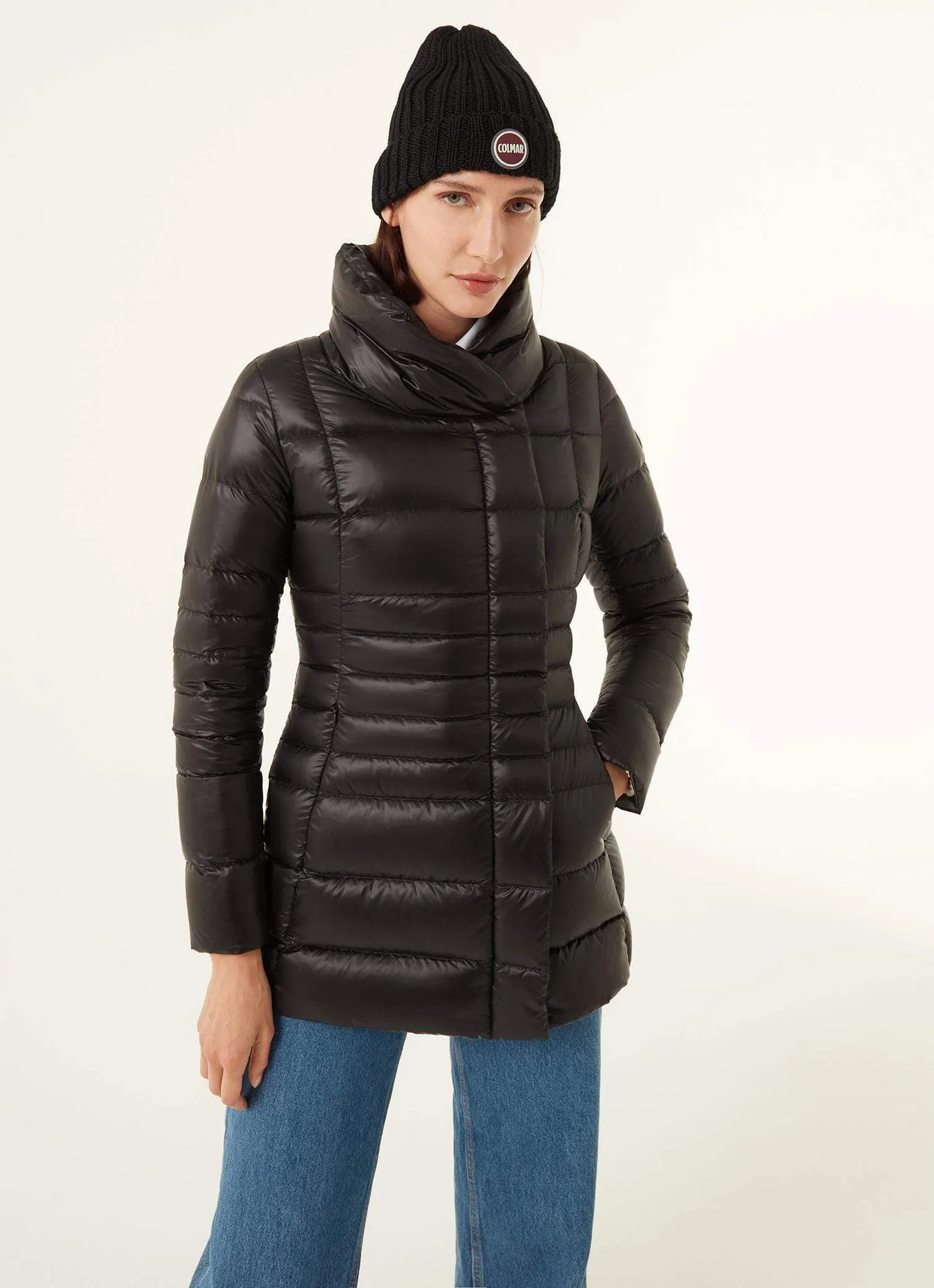 Long Puffer Down Jacket Black