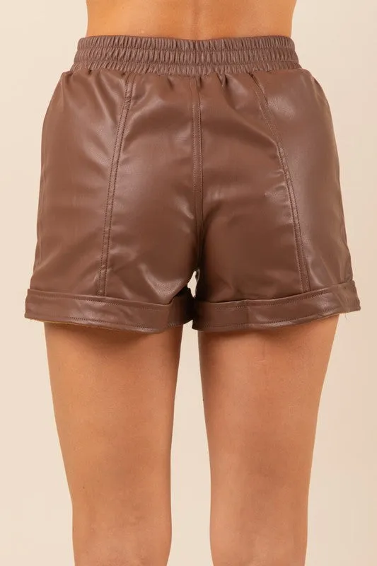 Maggie Leather Shorts