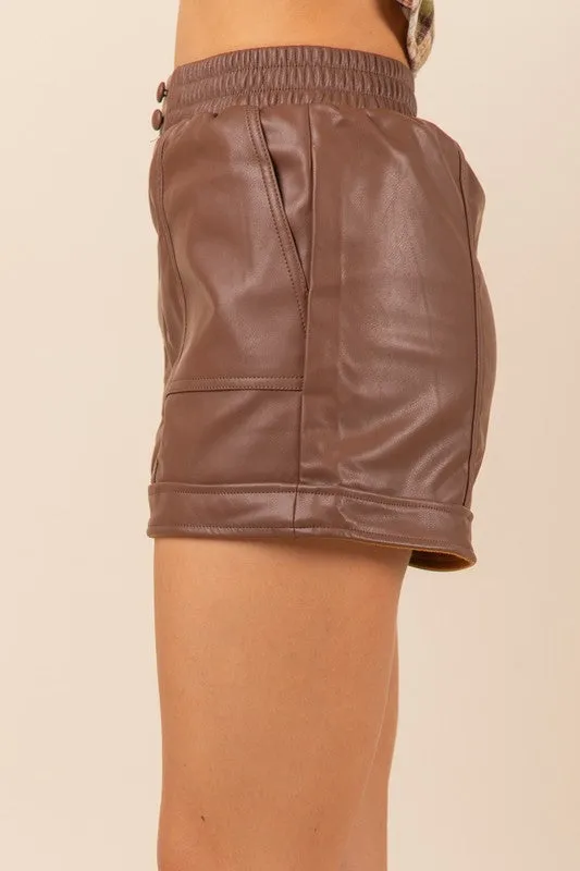 Maggie Leather Shorts