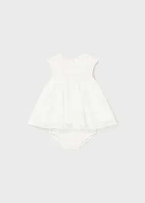 MAY White Ruffle Dress