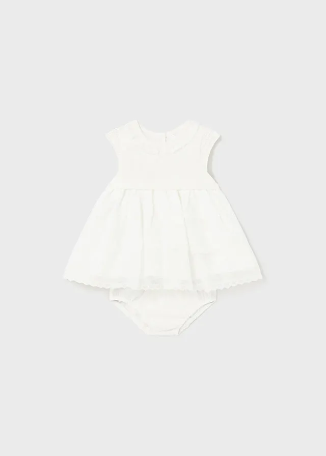 MAY White Ruffle Dress