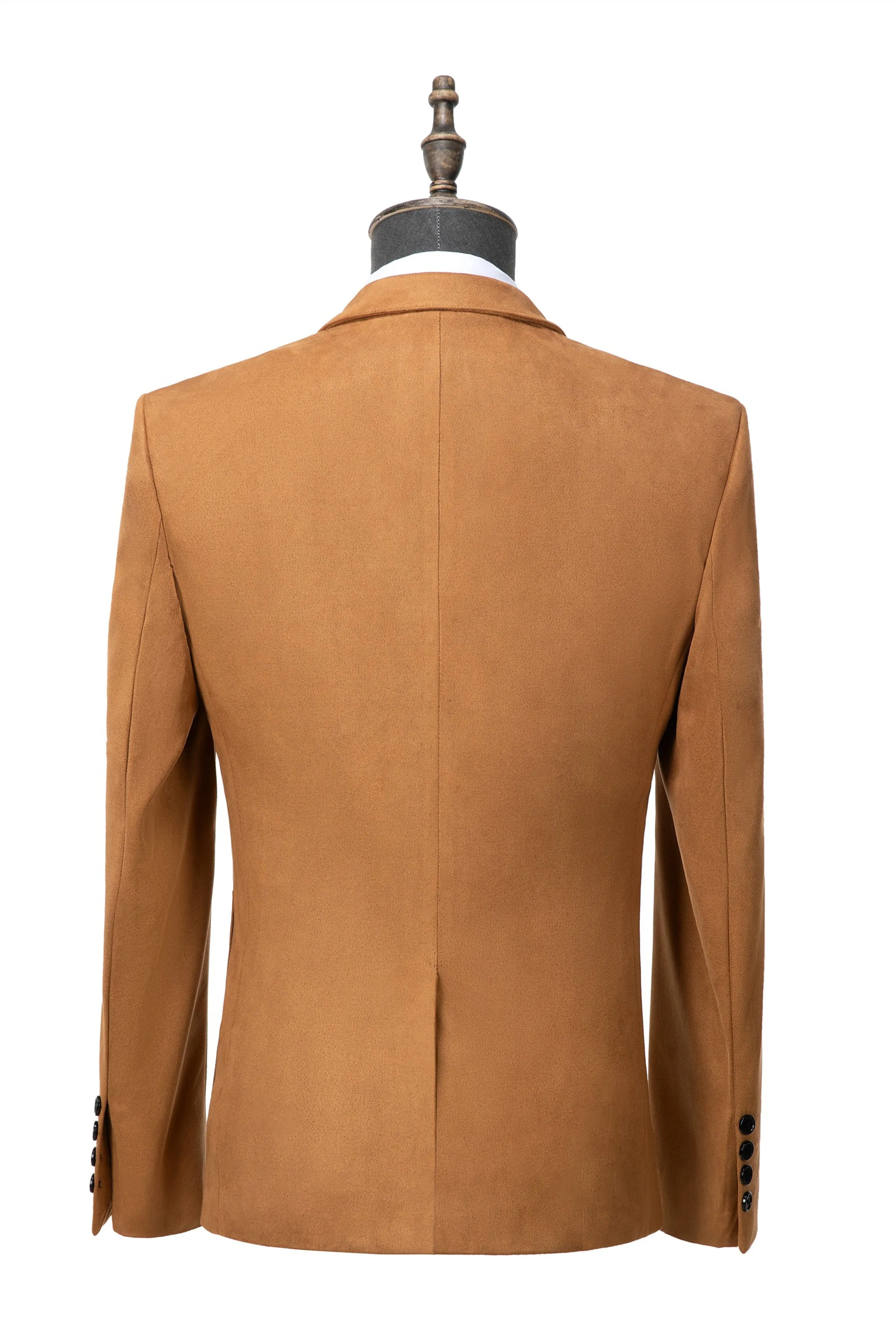 Men's Business Casual Suede Notch Lapel Blazer