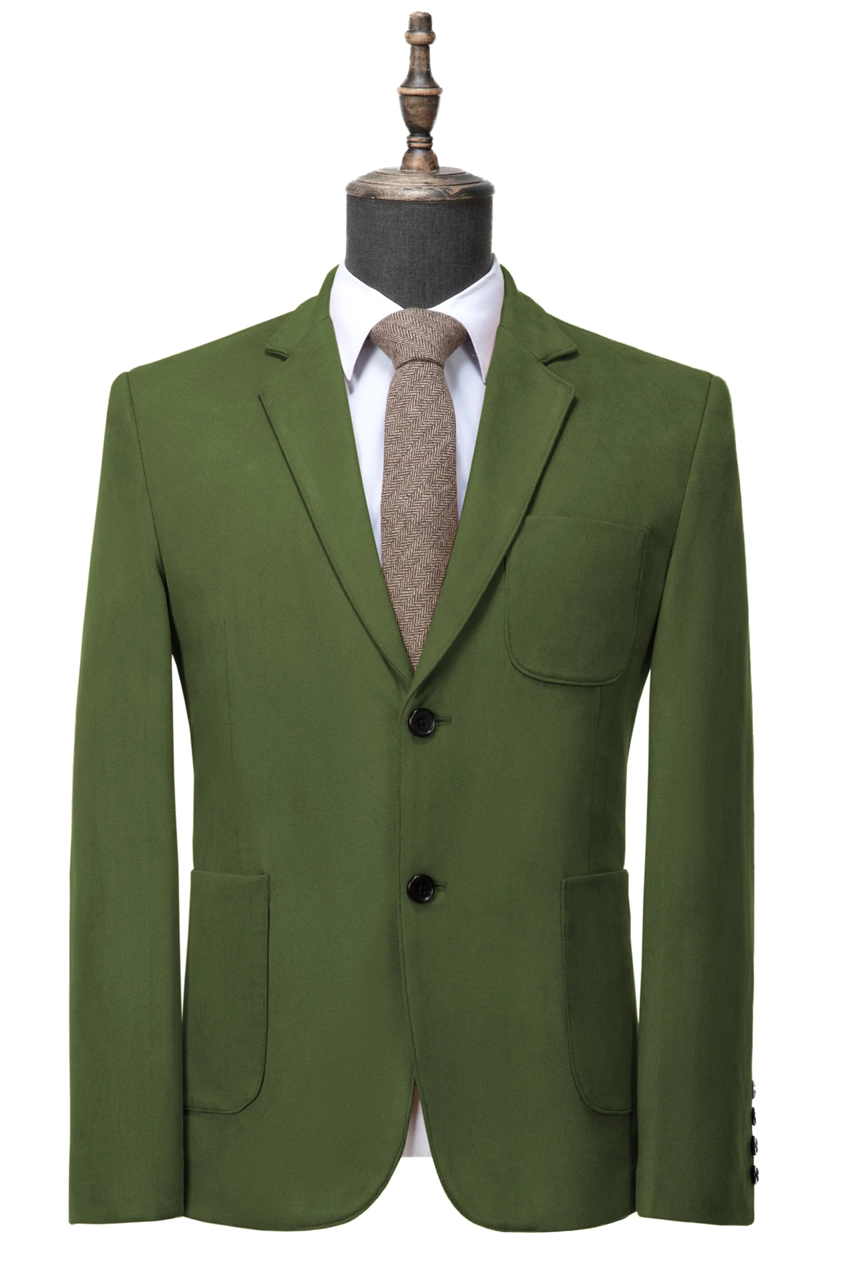 Men's Business Casual Suede Notch Lapel Blazer