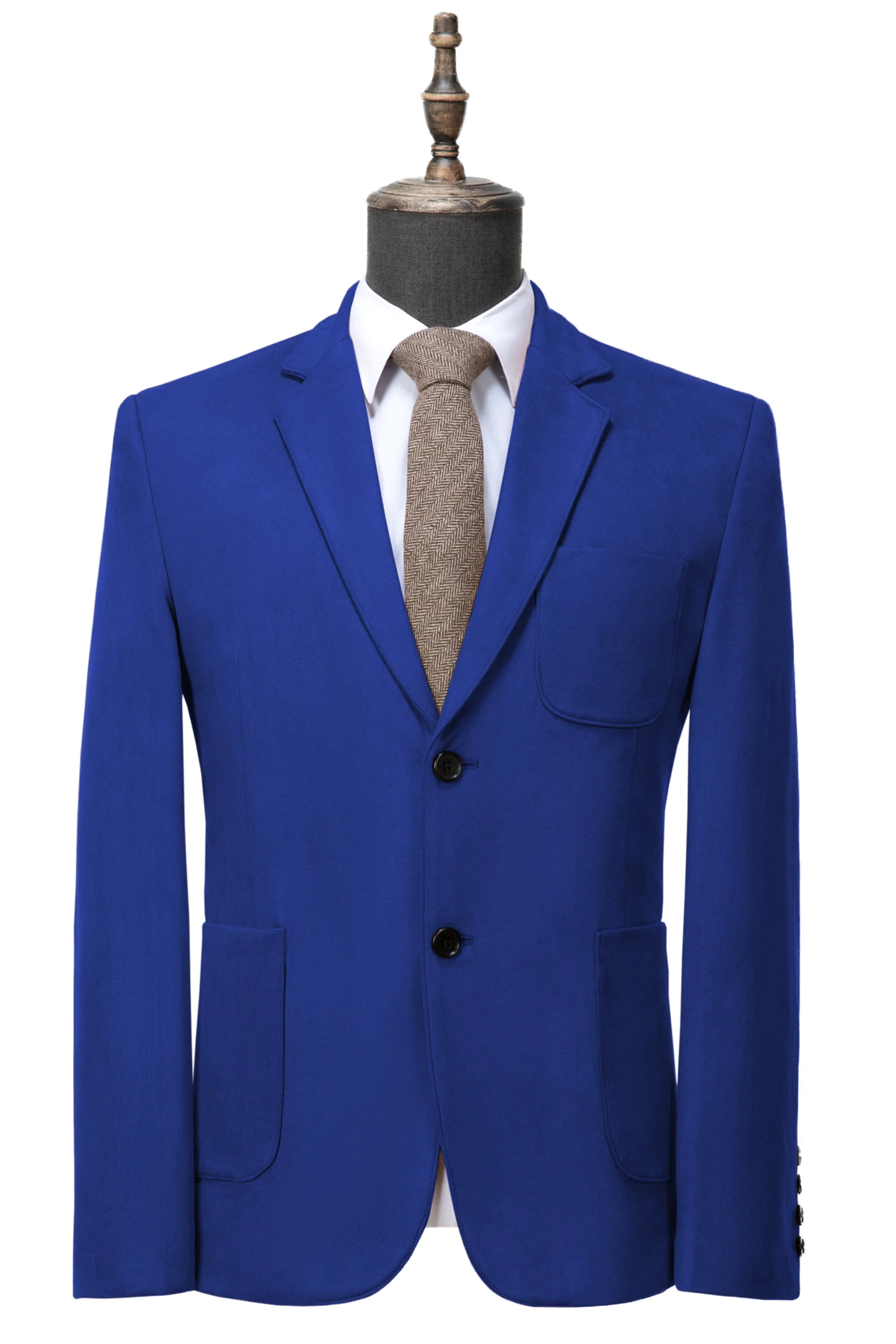 Men's Business Casual Suede Notch Lapel Blazer