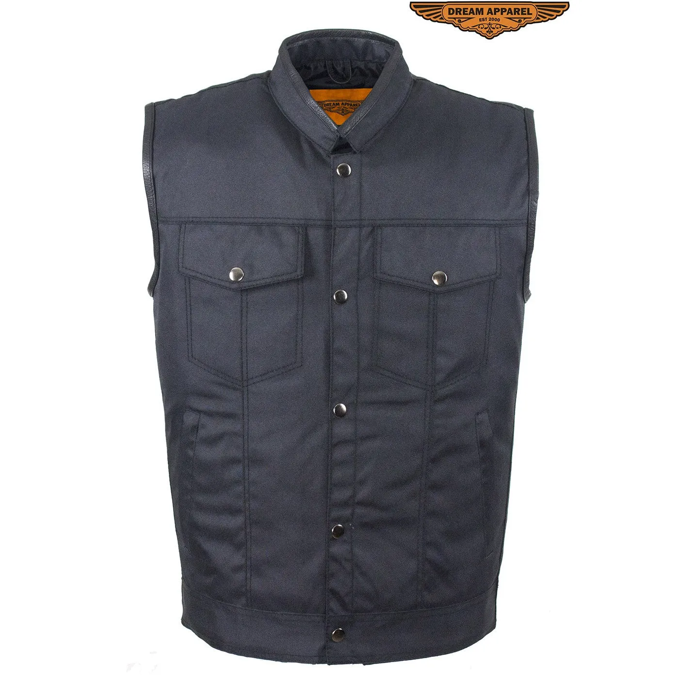 Men's Motorcycle Club Textile Vest With Gun Pocket