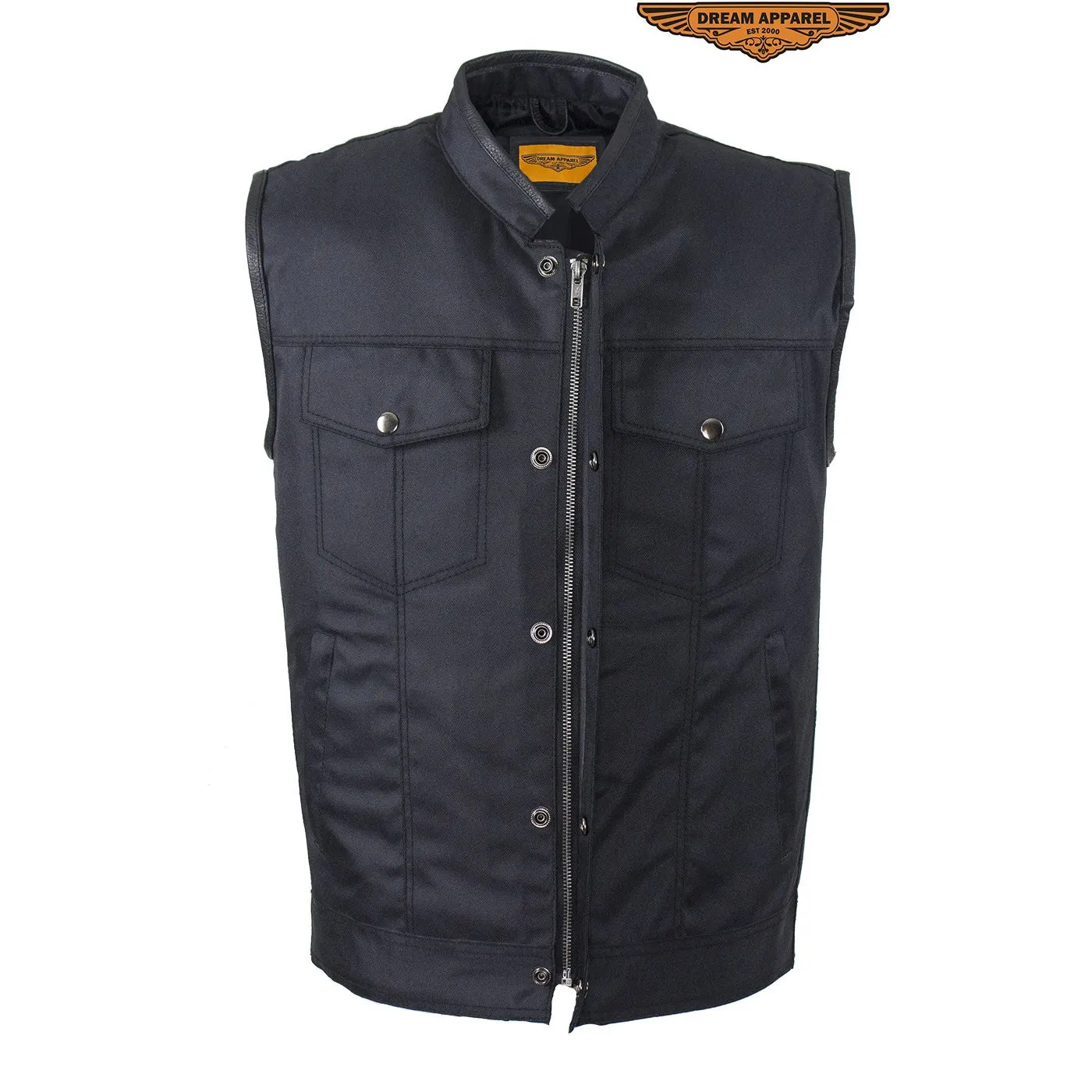 Men's Motorcycle Club Textile Vest With Gun Pocket