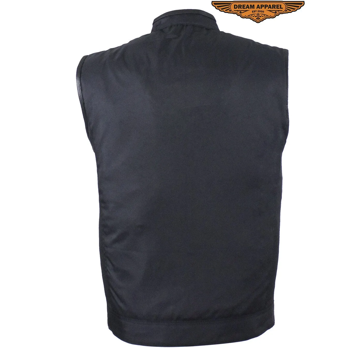 Men's Motorcycle Club Textile Vest With Gun Pocket