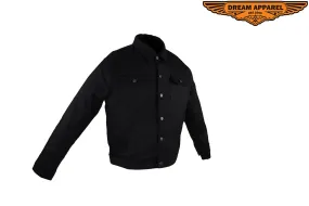 Men's Ultra-Lightweight Black Denim Jacket