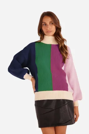 Minkpink Kelsey Colorblock Knit Jumper