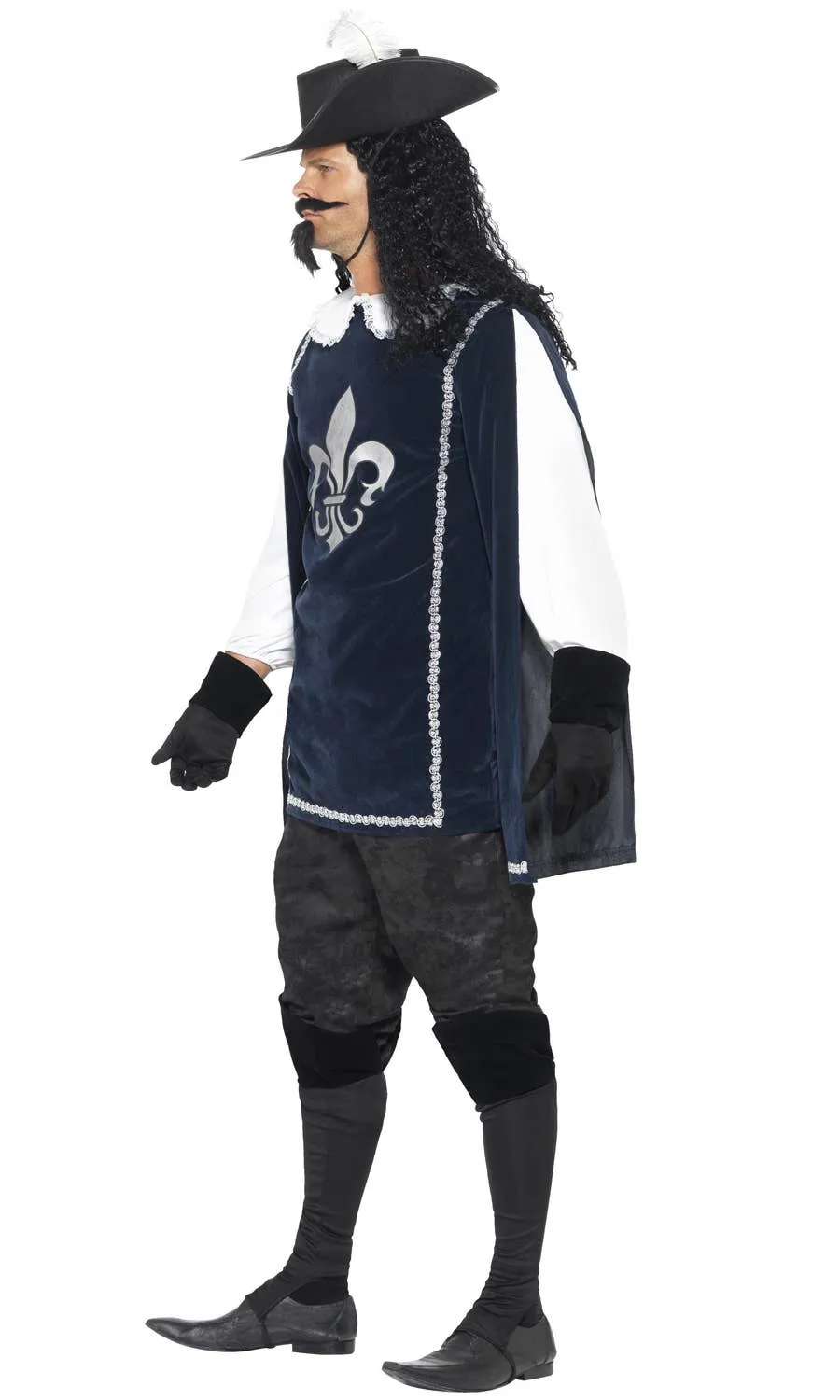 Musketeer Mens French Fancy Dress Costume