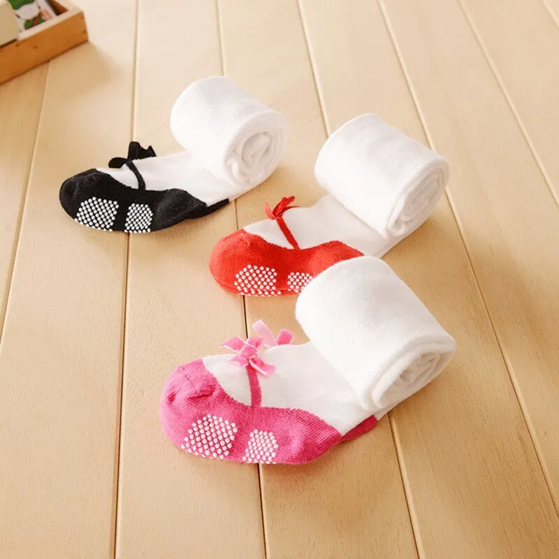 Newborn 6-24-months Baby Kids Tights Knit Cute Bow White Toddler Girl Socks Children Warm Winter Pantyhose Tights for Girl