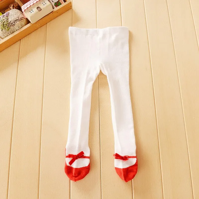 Newborn 6-24-months Baby Kids Tights Knit Cute Bow White Toddler Girl Socks Children Warm Winter Pantyhose Tights for Girl