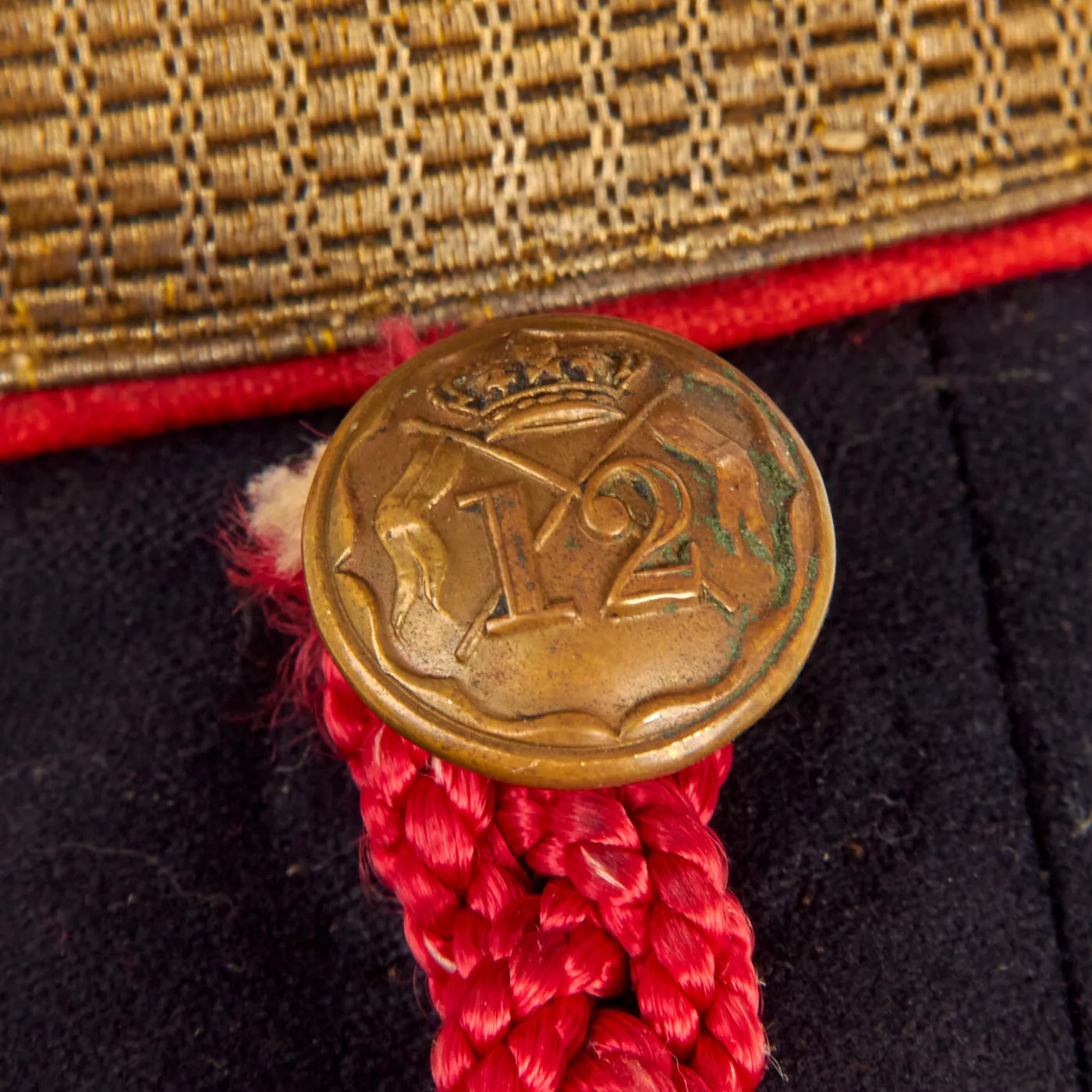 Original British Pre - WWI 12th Prince of Wales's Royal Lancers Officers’ Uniform Coat