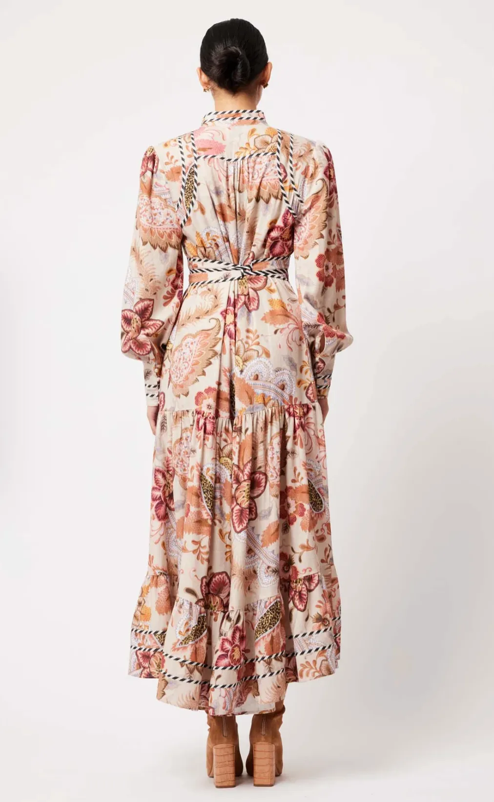 OW41708ARF VEGA LINEN VISCOSE DRESS - ARIES FLORAL