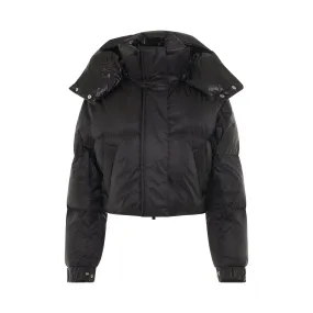 Padded Blouson Puffer Jacket in Black