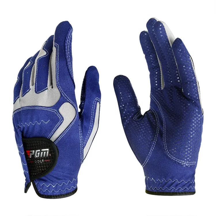 PGM Golf Left Hand Microfiber Cloth Anti-Slip Single Gloves for Men (Color:Blue Size:23)