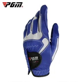 PGM Golf Left Hand Microfiber Cloth Anti-Slip Single Gloves for Men (Color:Blue Size:23)