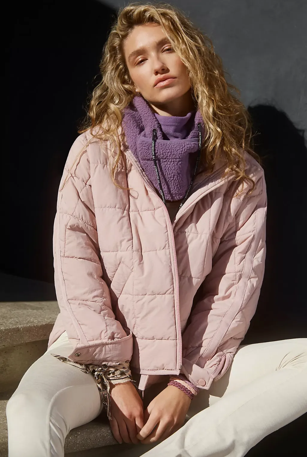 Pippa Packable Puffer Jacket, Mauve Swoon