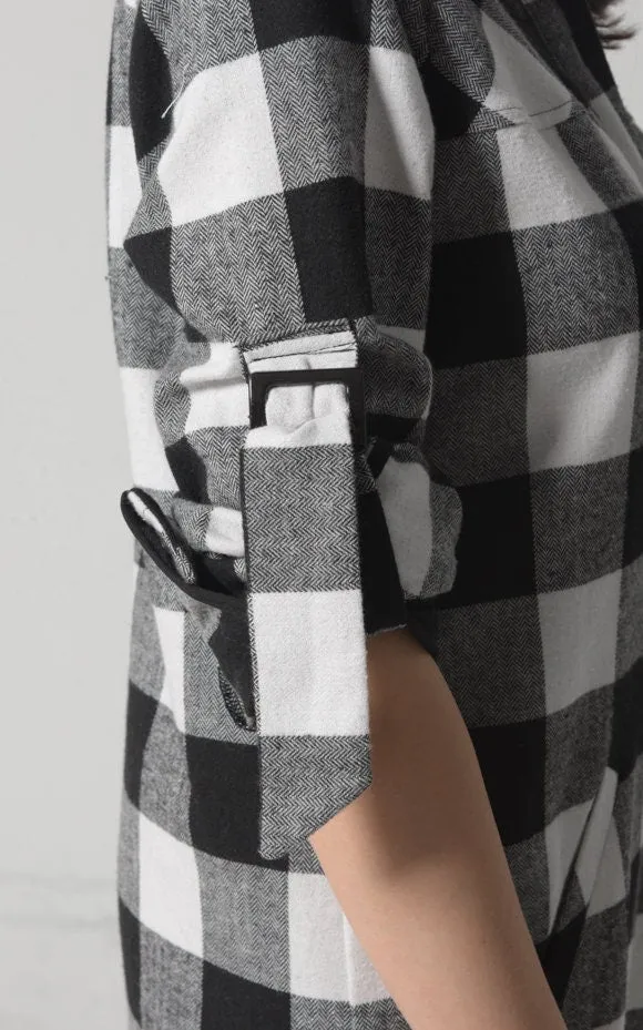 Plus Size Checked Shirt