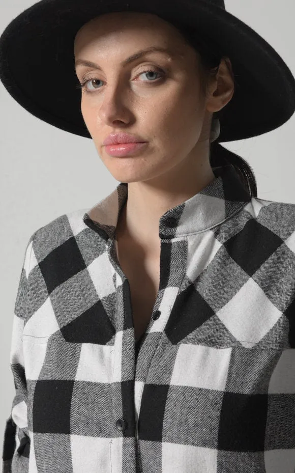 Plus Size Checked Shirt