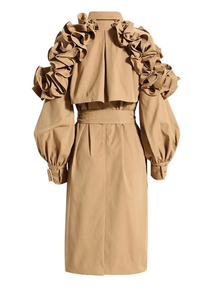 Pre Order:  Ruffle Trench Coat - @simplywindy