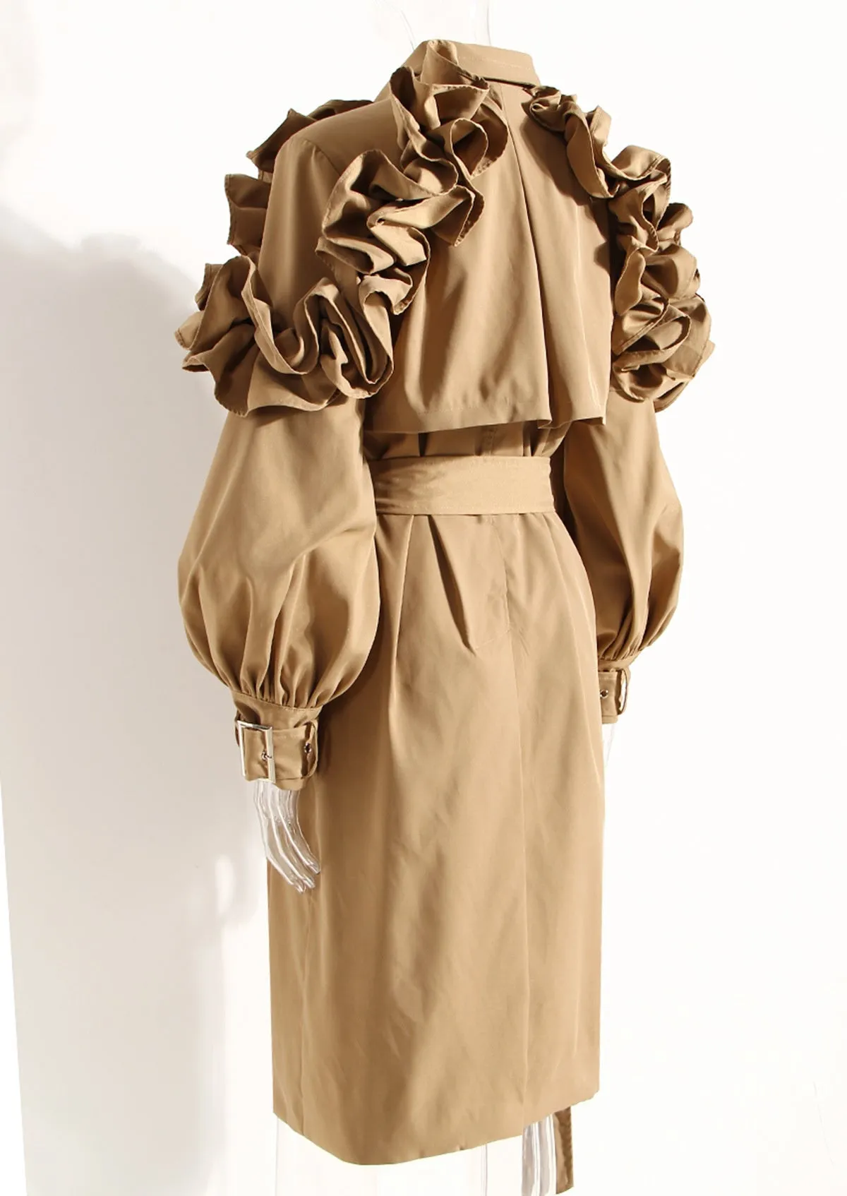 Pre Order:  Ruffle Trench Coat - @simplywindy