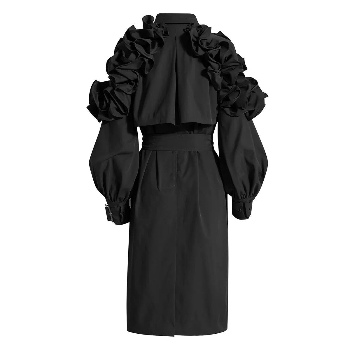 Pre Order:  Ruffle Trench Coat - @simplywindy