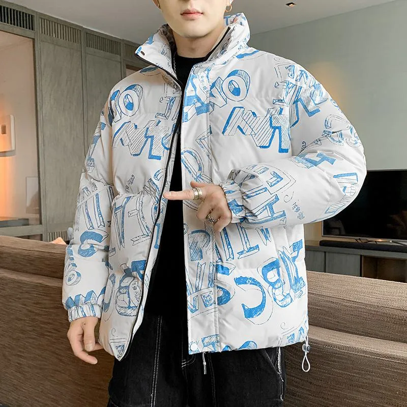 Printed Loose Fit Plus Thickened Puffer Jacket