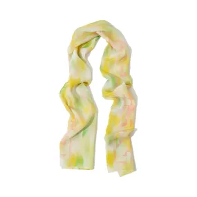 "Day Dream" Silk Long Scarf - Yellow