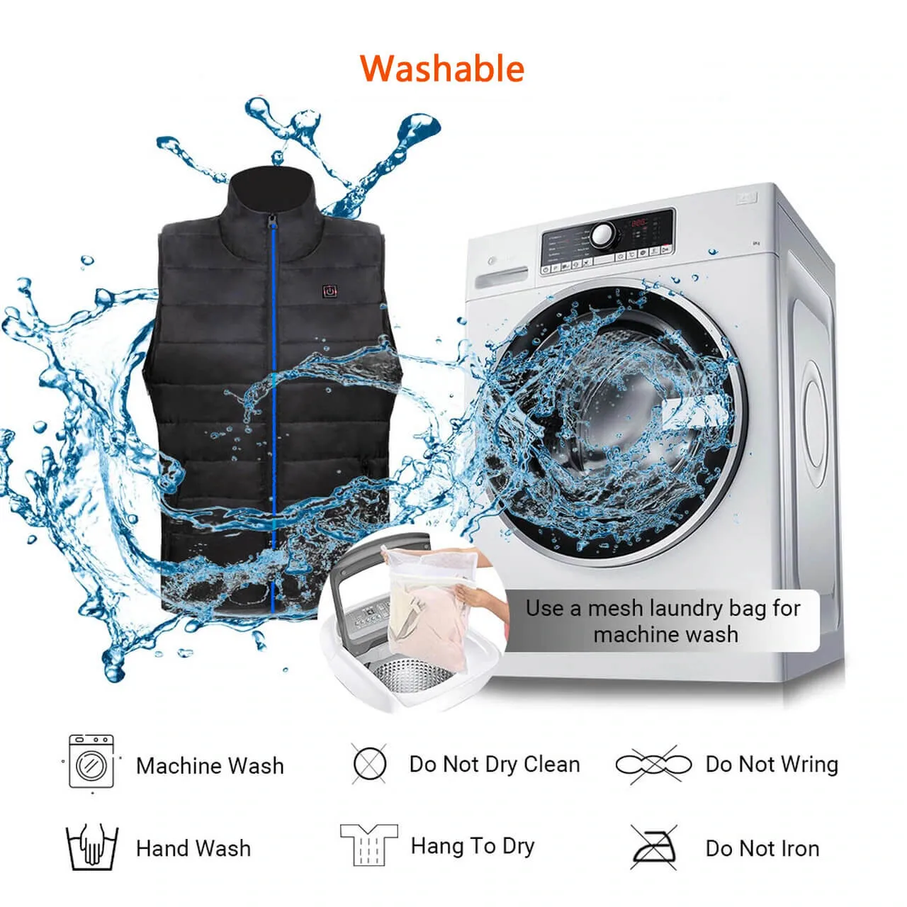 Rechargeable Heated Vest Men | Light Weight Waterproof Heated Coats | Keepwarming