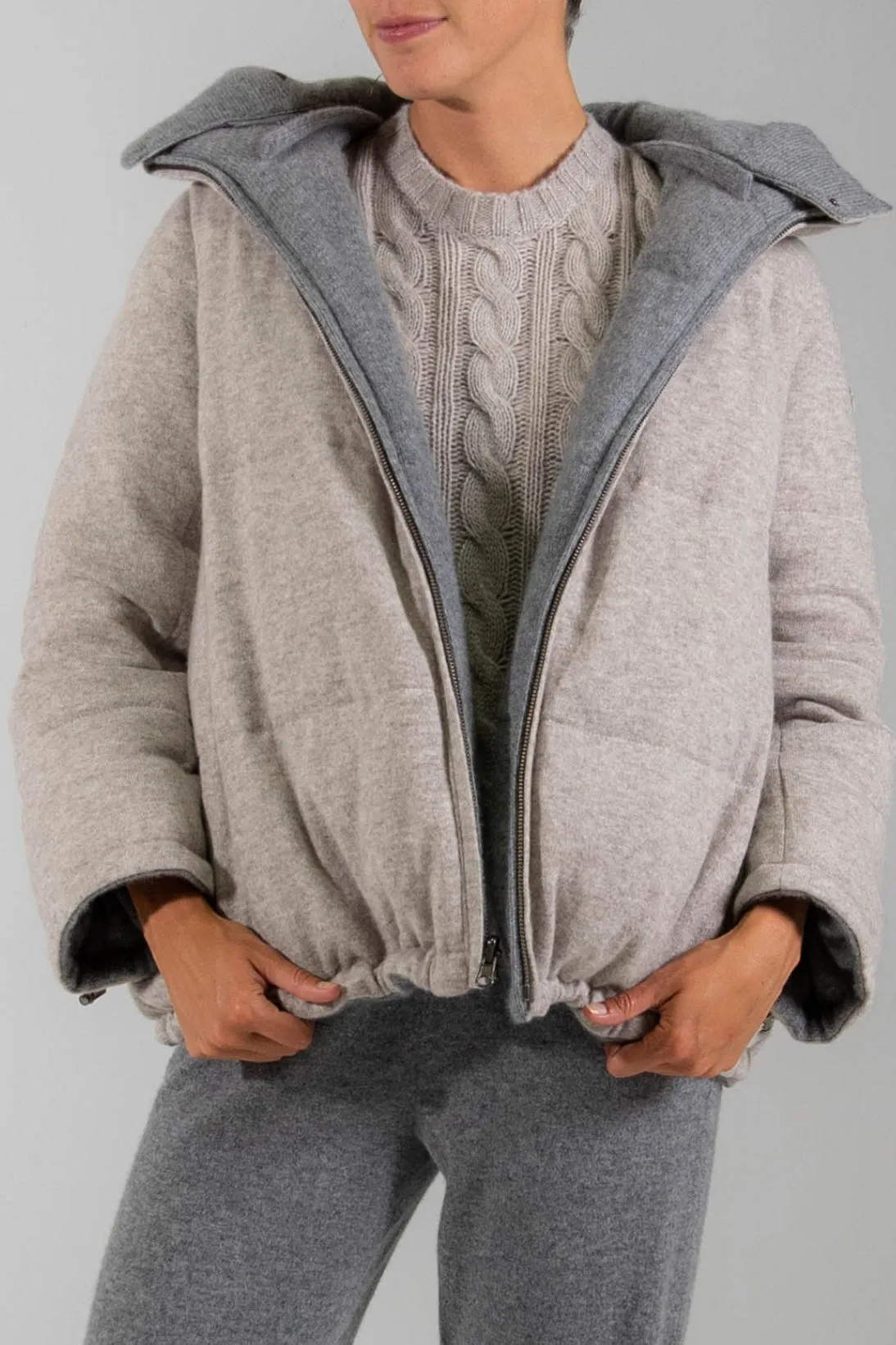 RECYCLED CASHMERE PUFFER JACKET