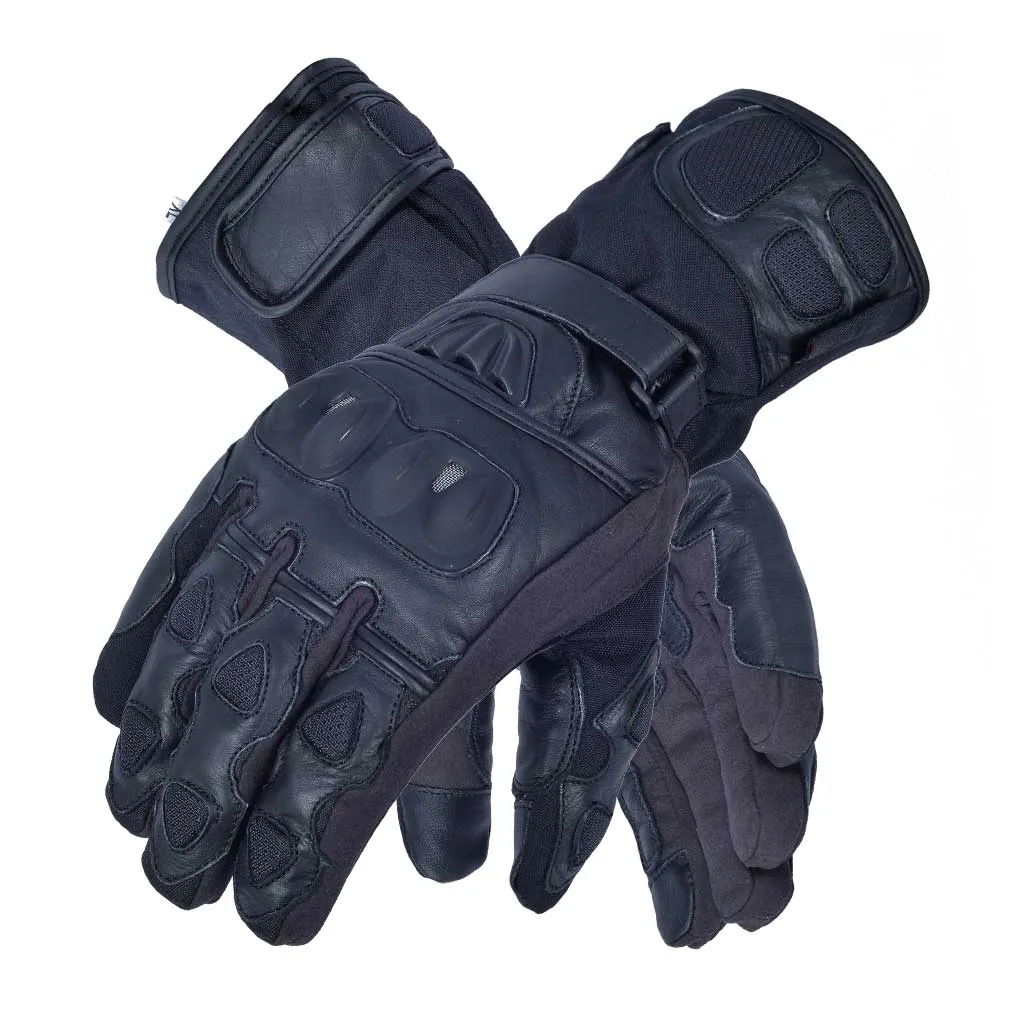 RIDERACT® Adventure Riding Leather Motorcycle Gloves TRIGEL