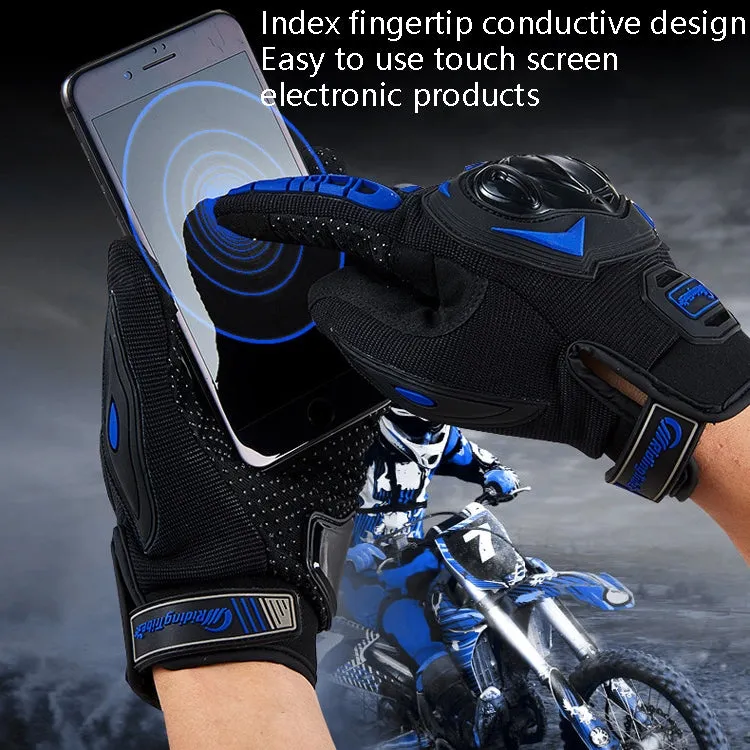 Riding Tribe MCS-17 Motorcycle Gloves Touch Screen Outdoor Riding Gloves, Size: XXL(Blue)