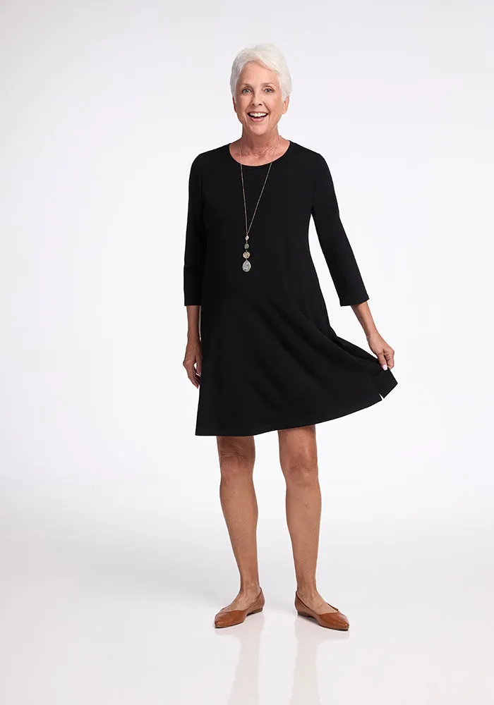 Rissa A Line Dress - Black