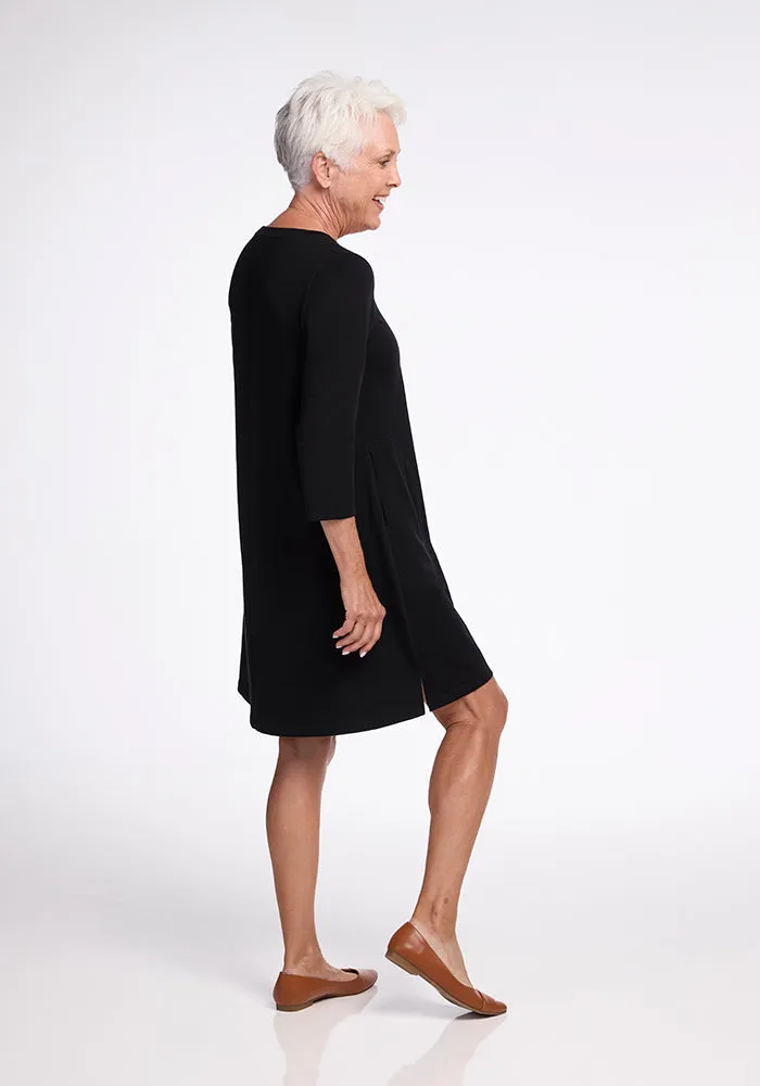 Rissa A Line Dress - Black