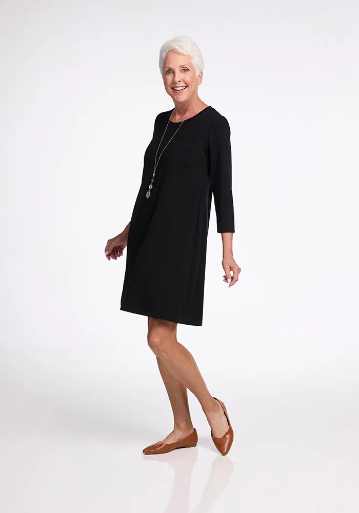 Rissa A Line Dress - Black