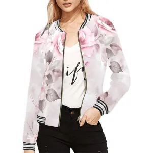 Romance Roses Bomber Jacket for Women