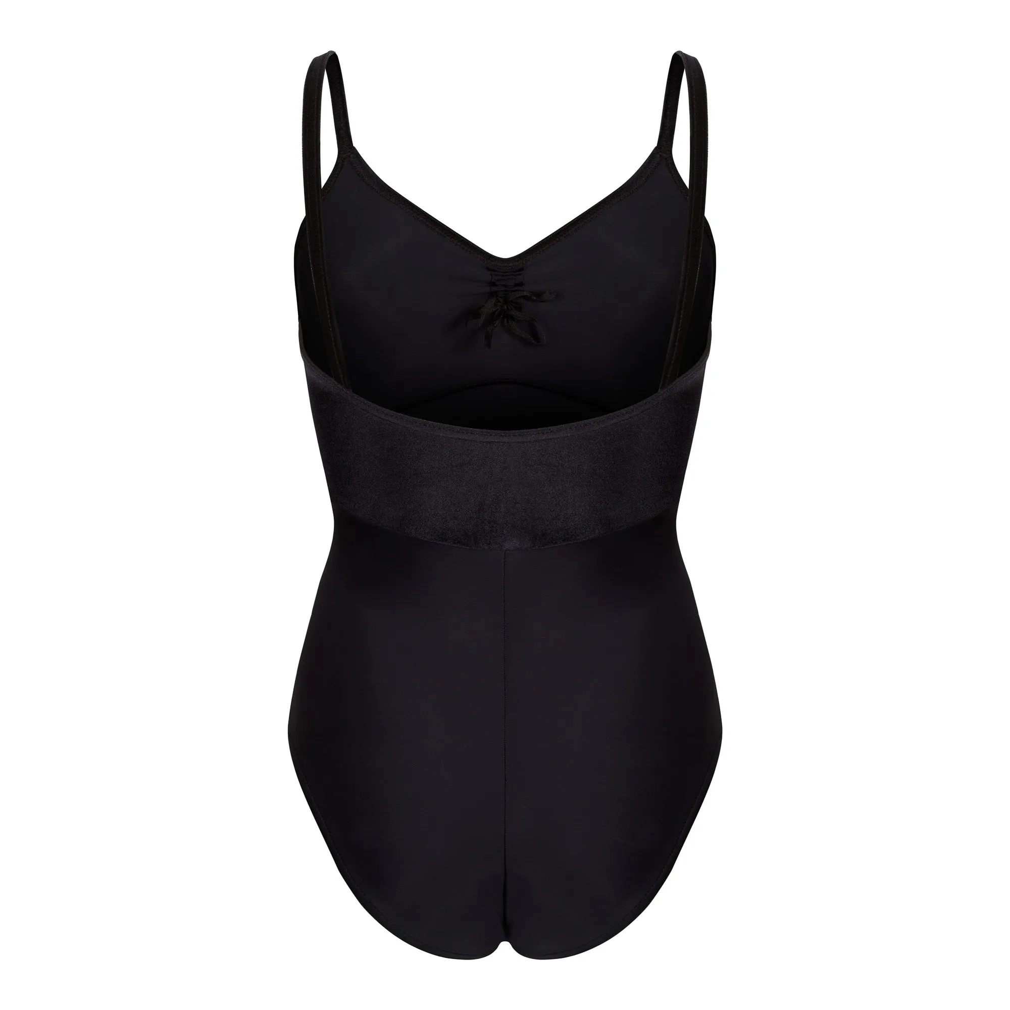 ROZIET Velour Top Camisole Leotard Black