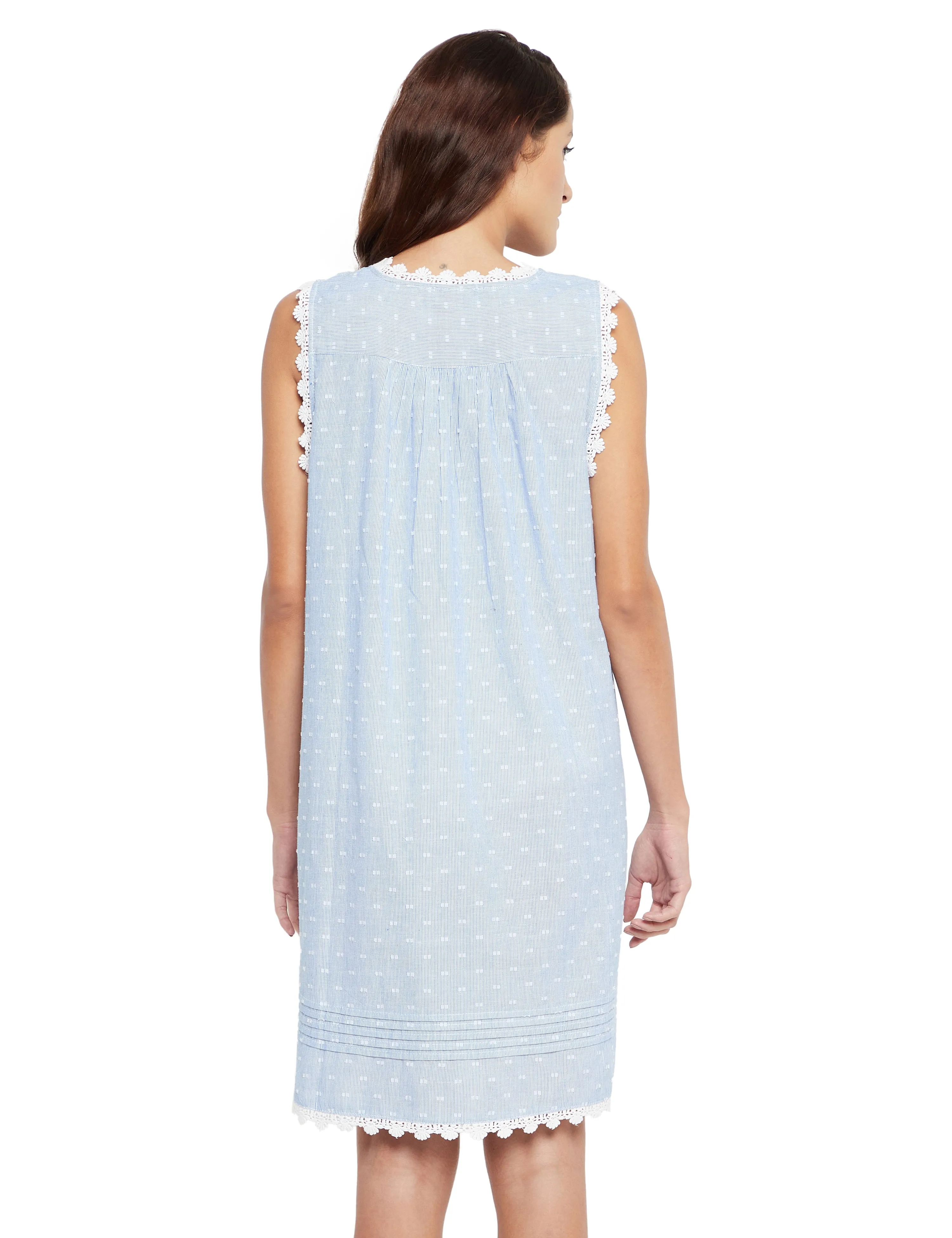 Sarah Embroidered Sleeveless Slip Dress