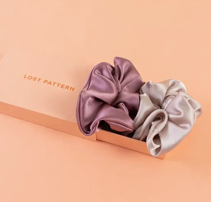 Silk Scrunchie Set - Lost Pattern