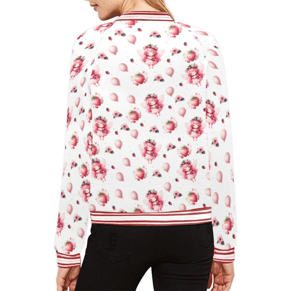 Strawberry Fields Bomber Jacket for Women