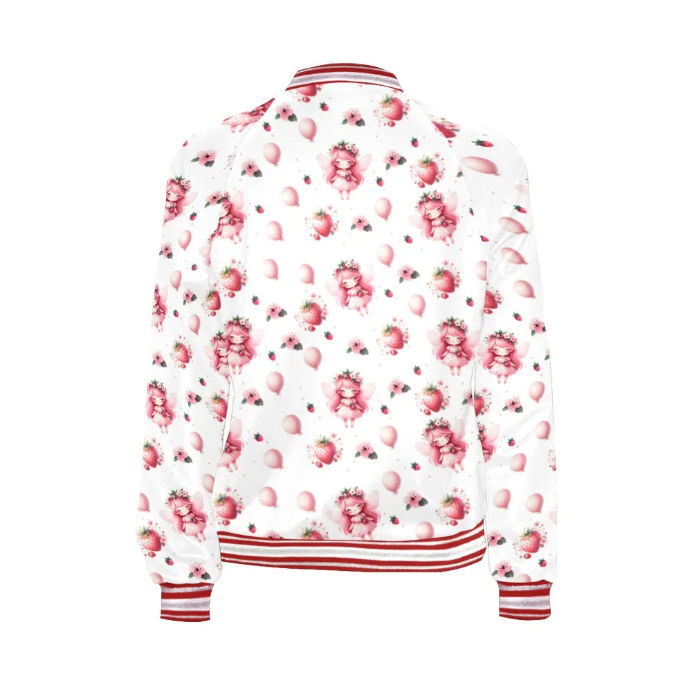 Strawberry Fields Bomber Jacket for Women