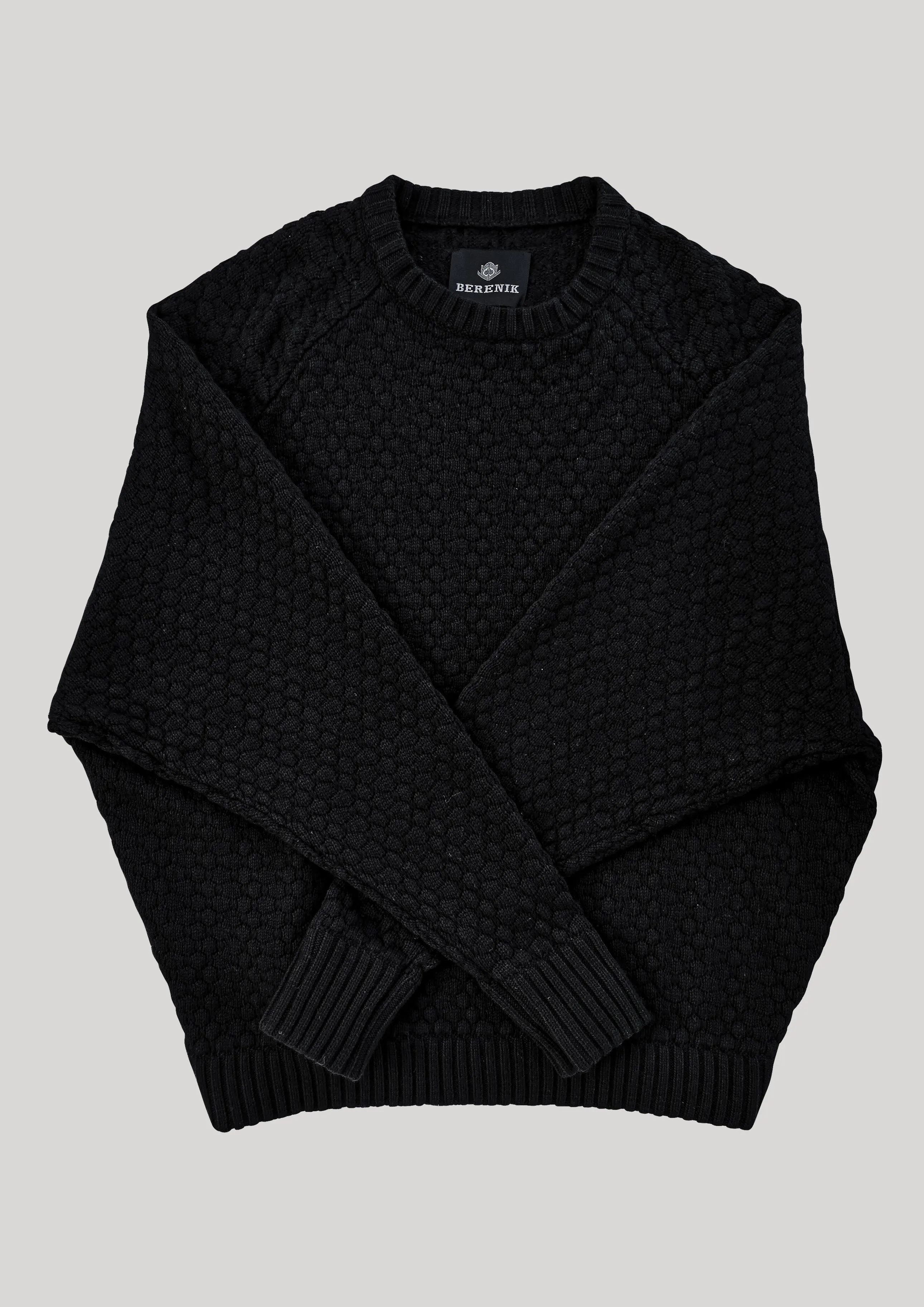 SWEATER OVERSIZE - KNIT PEARL black