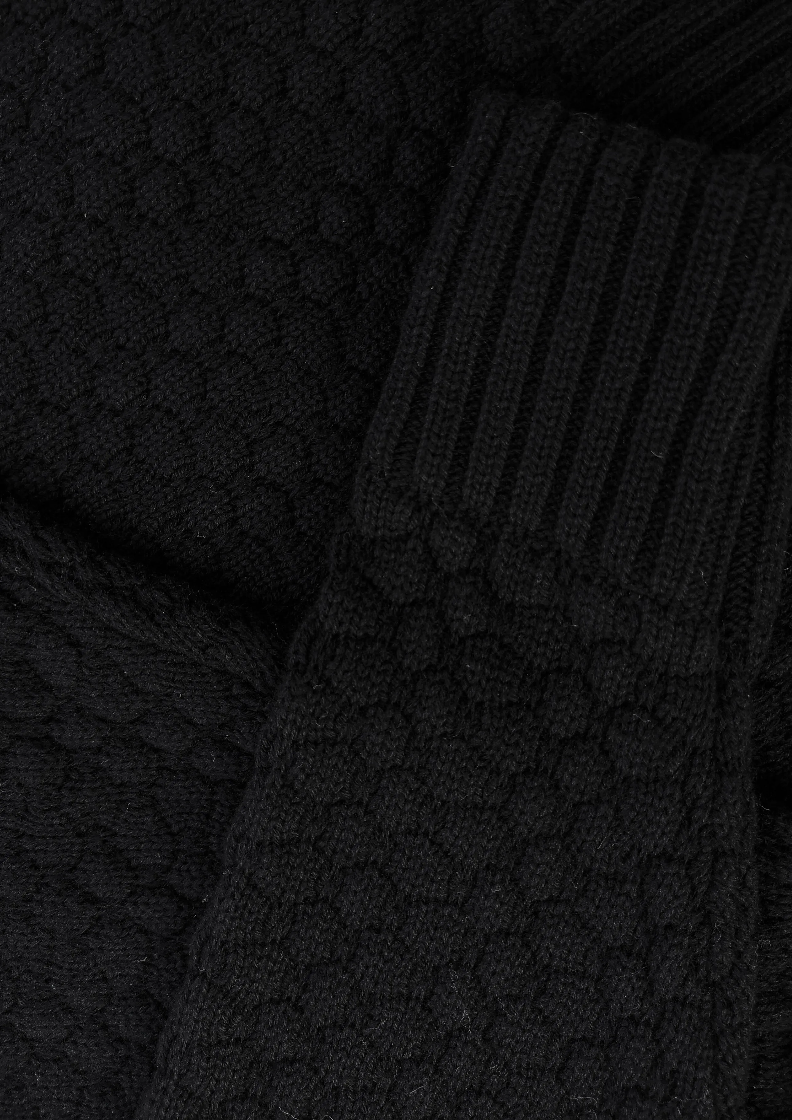 SWEATER OVERSIZE - KNIT PEARL black