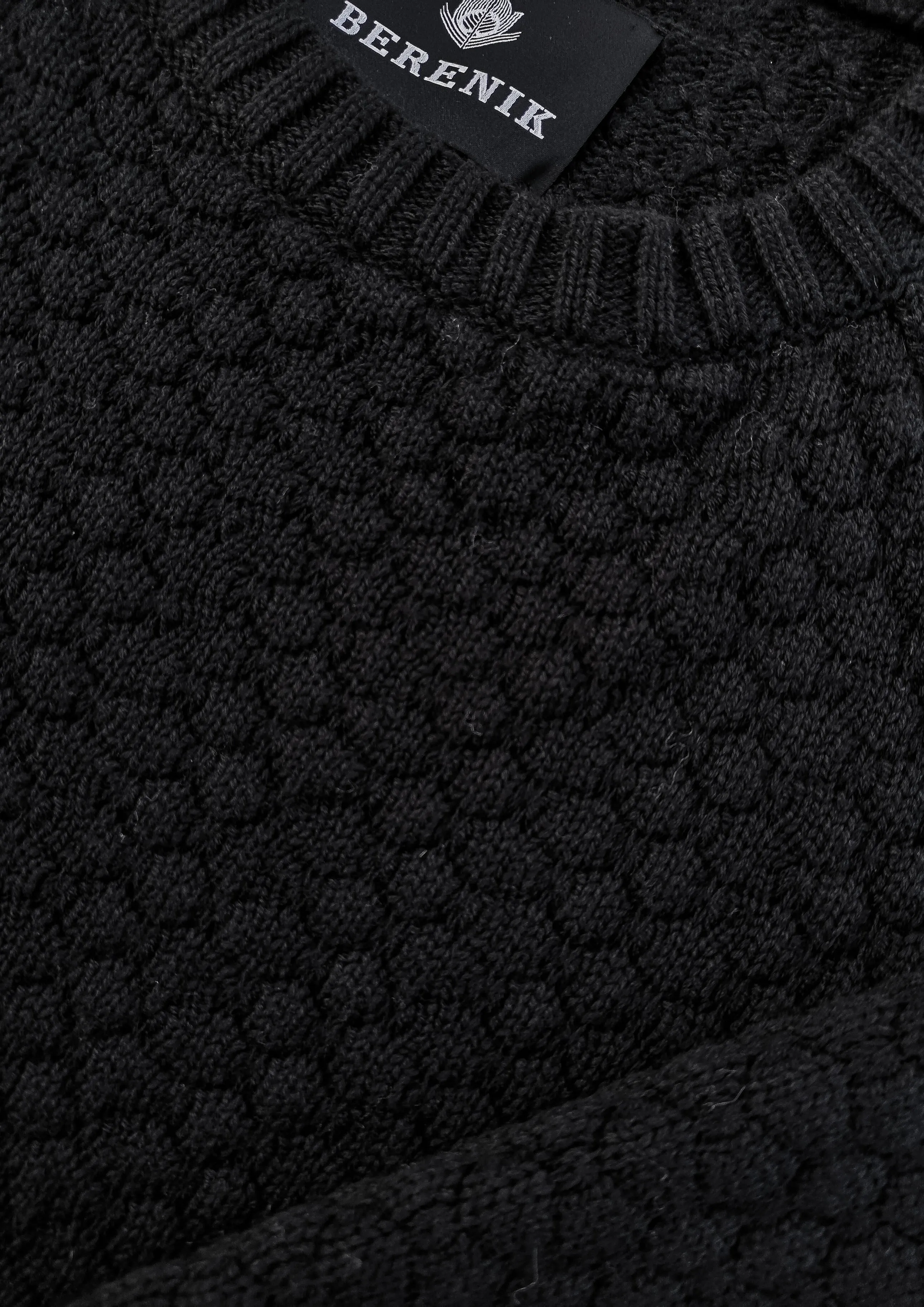 SWEATER OVERSIZE - KNIT PEARL black