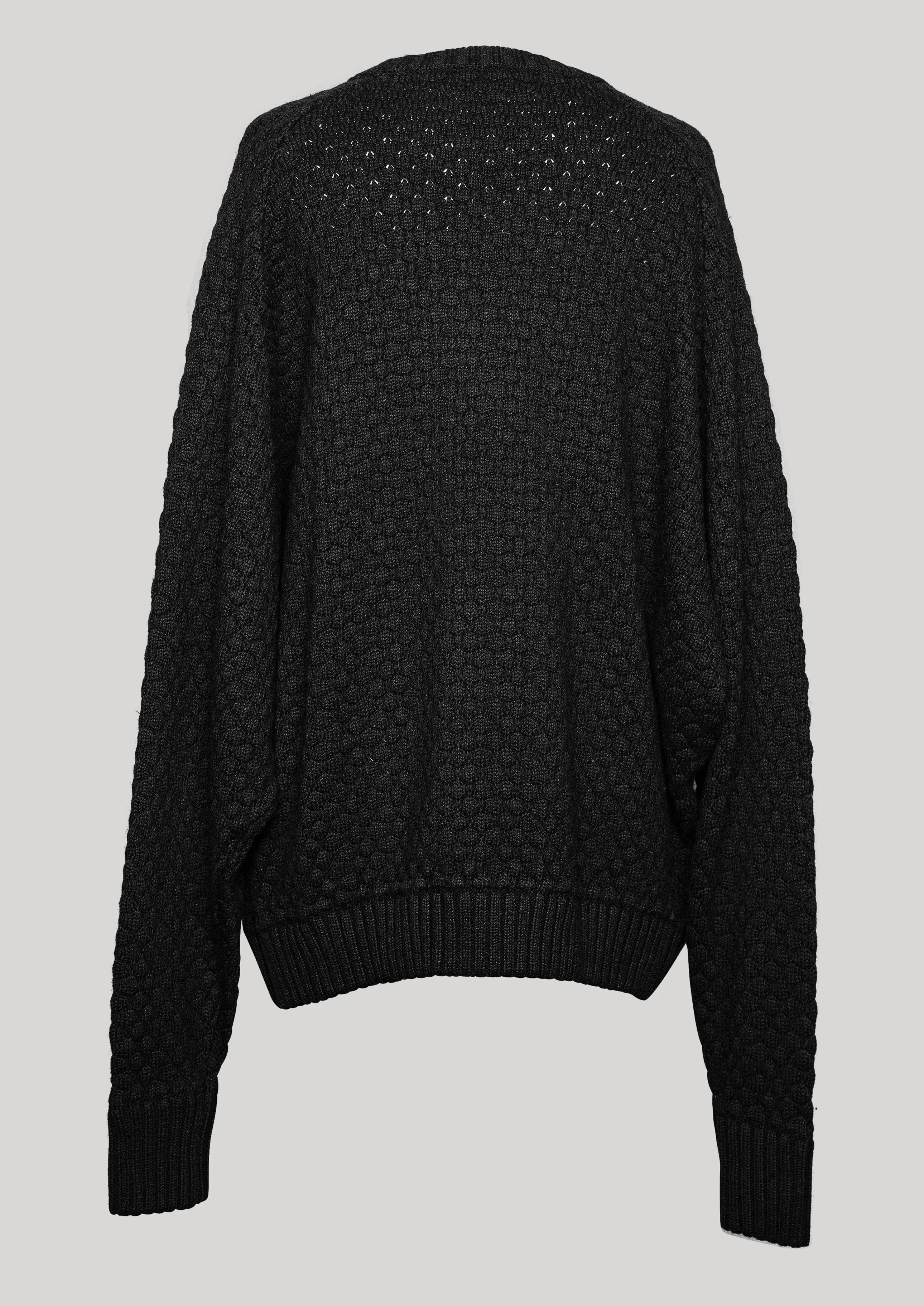 SWEATER OVERSIZE - KNIT PEARL black